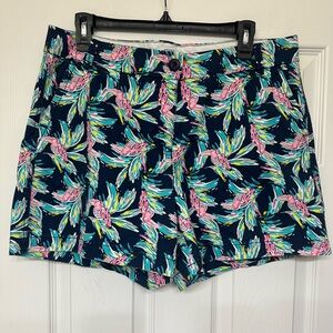 Crown & Ivy Caroline Navy Toucan and Palms Shorts 12